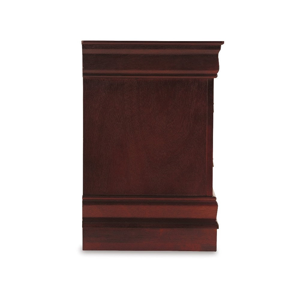 Deyr Nightstand, 2 Drawers, Bronze, Louis Philippe Molding Brown