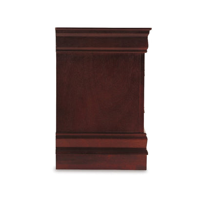 Deyr Nightstand, 2 Drawers, Bronze, Louis Philippe Molding Brown