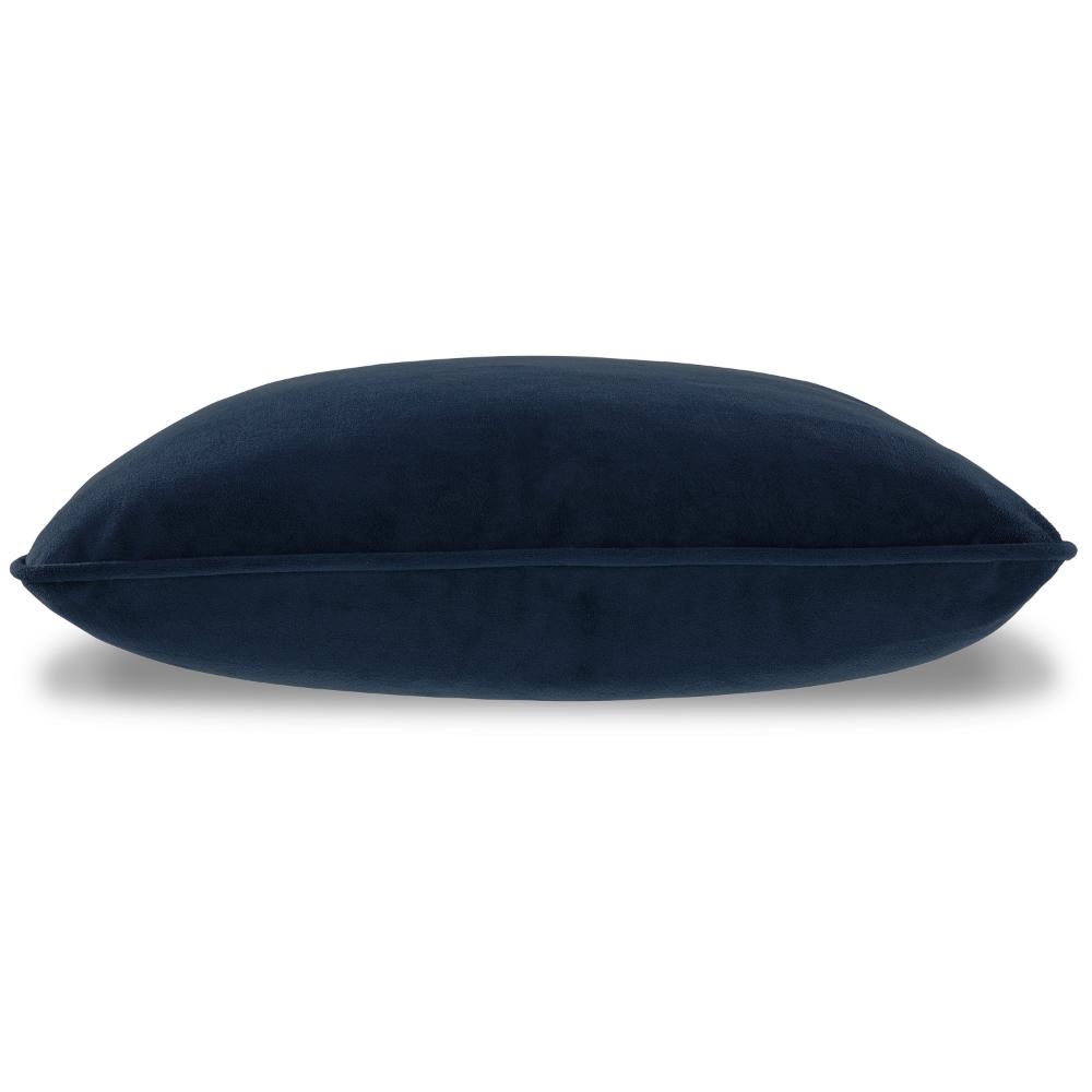 Wali Square Accent Throw Pillow, 20 Inch, Feather Fill, Blue Polyester