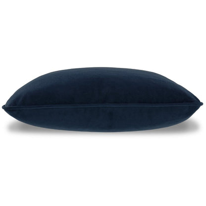 Wali Square Accent Throw Pillow, 20 Inch, Feather Fill, Blue Polyester