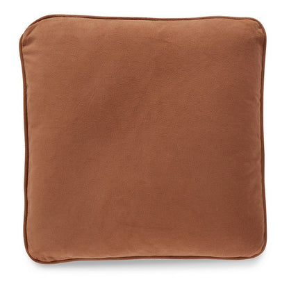 Wali Square Accent Throw Pillow, 20 Inch Feather Fill Orange Polyester