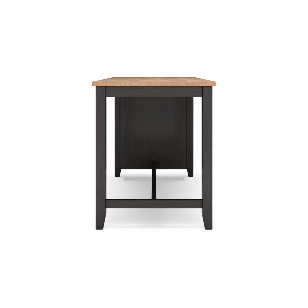 Gasy Counter Height Dining Table, 60 Inch, Brown, Mango Wood Veneer