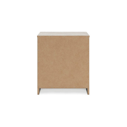 Shawn Nightstand, 1 Drawer and 1 Shelf, Light Gray Wood, 20 Inch