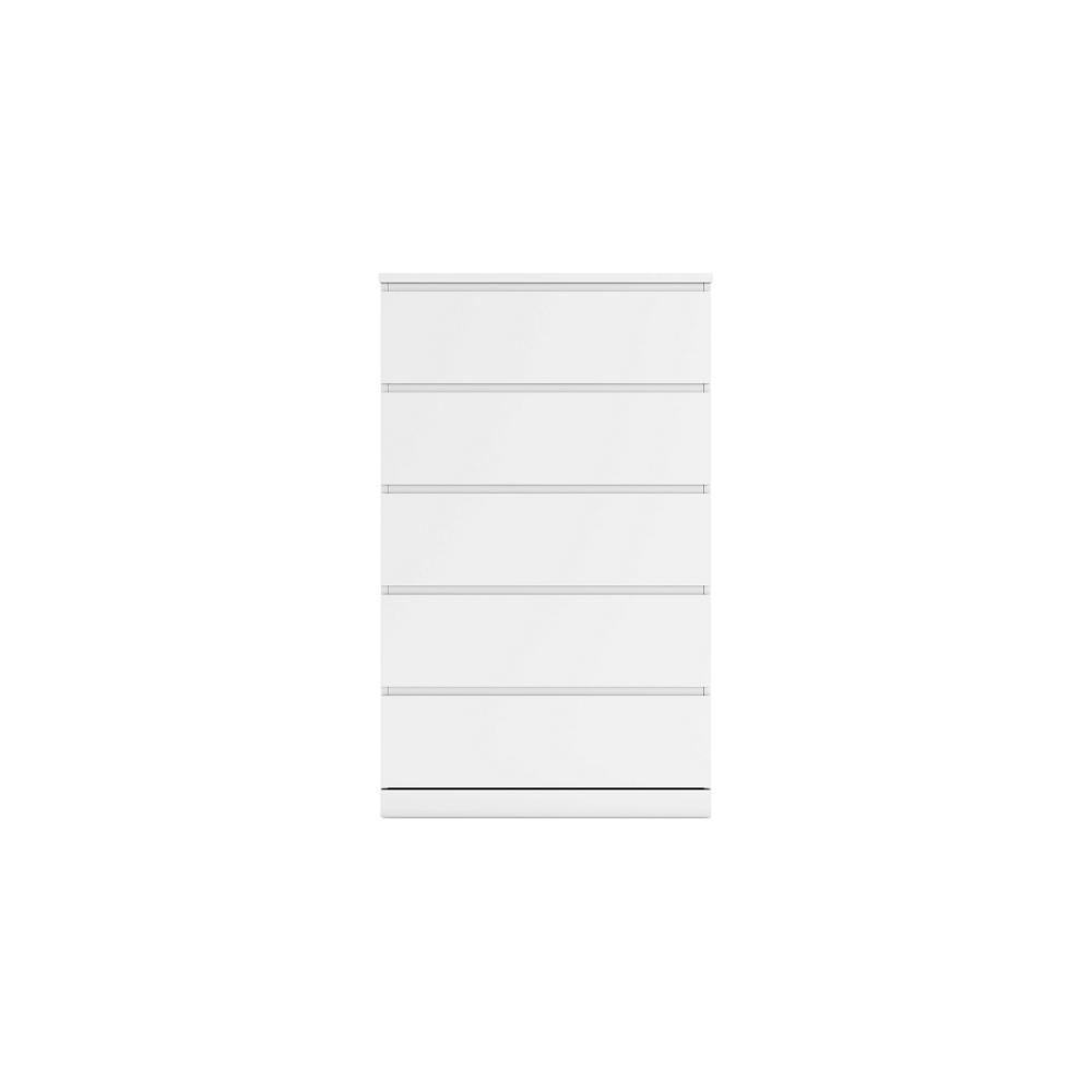 Onira Tall Dresser Chest, 5 Spacious Drawers, Modern White, 49 Inch