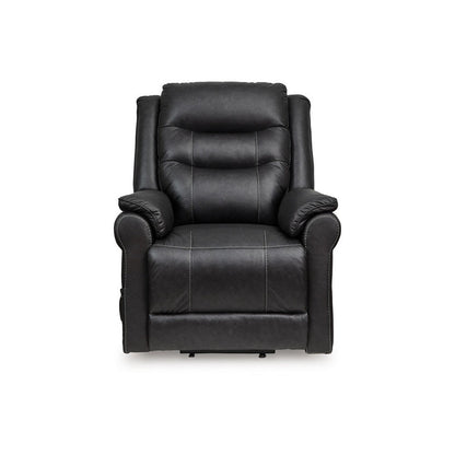 Otim Power Lift Recliner Chair, 35in, Heat Massage, Black Faux Leather