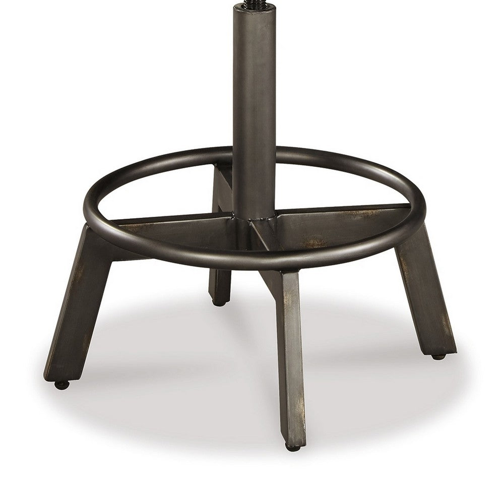 Jin Swivel Counter Height Stool Set of 2, Dining Adjustable, Brown