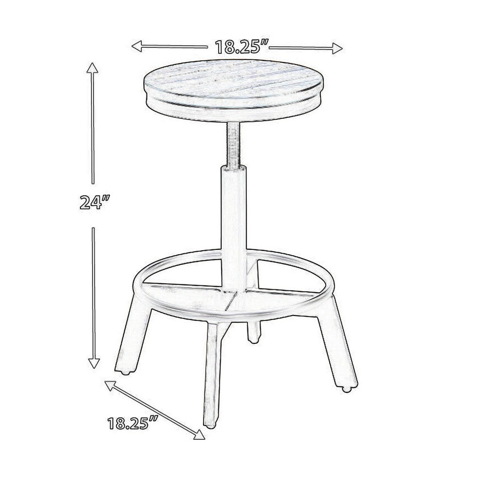 Jin Swivel Counter Height Stool Set of 2, Dining Adjustable, Brown