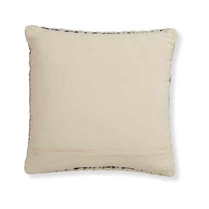 Square Accent Throw Pillow, 20 Inch, Handwoven Stripes on Brown Wool