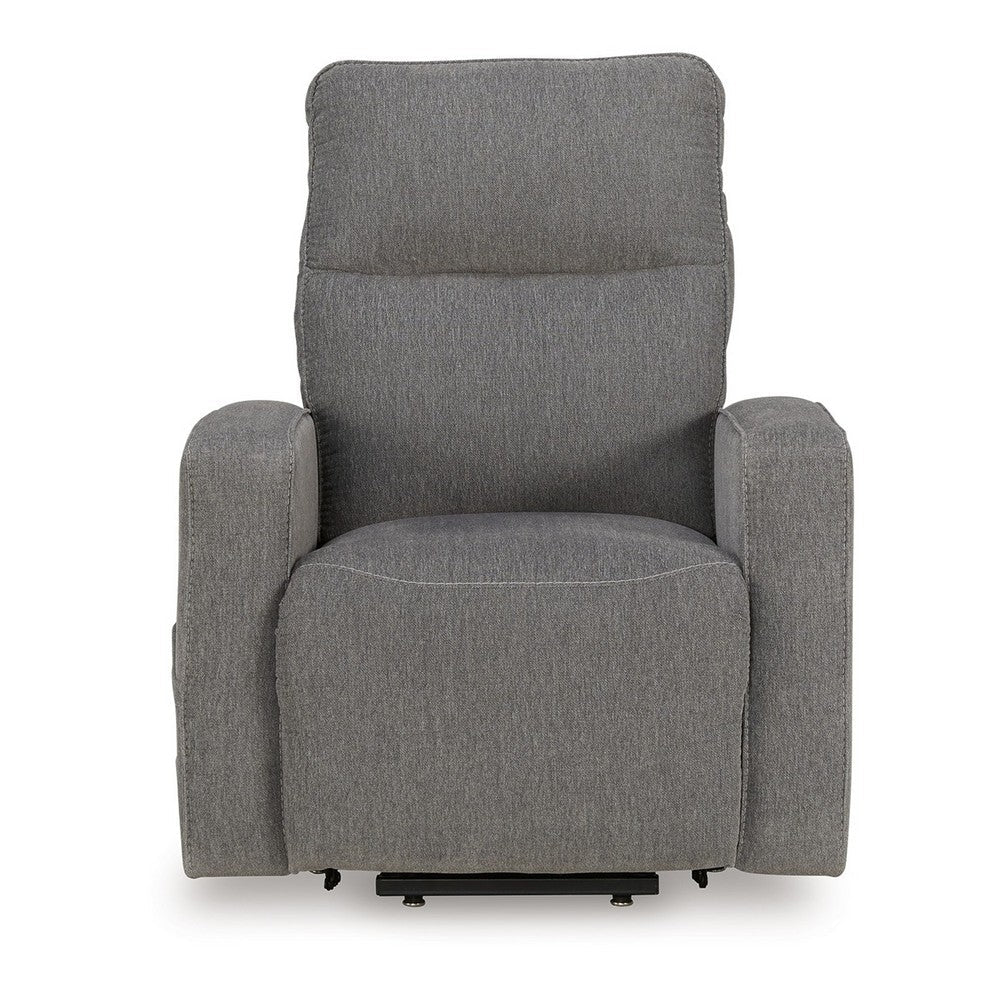 Lawson Power Lift Recliner Chair, Gray Polyester, Soft Foam Cushioned