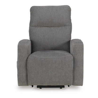 Lawson Power Lift Recliner Chair, Gray Polyester, Soft Foam Cushioned