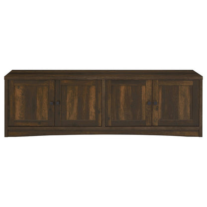 Donna TV Stand Media Cabinet with 4 Doors, Dark Brown Melamine 78 Inch