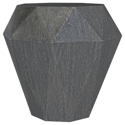Cinti Accent Side Table, Gemstone Shape, Natural Gray Mango Wood