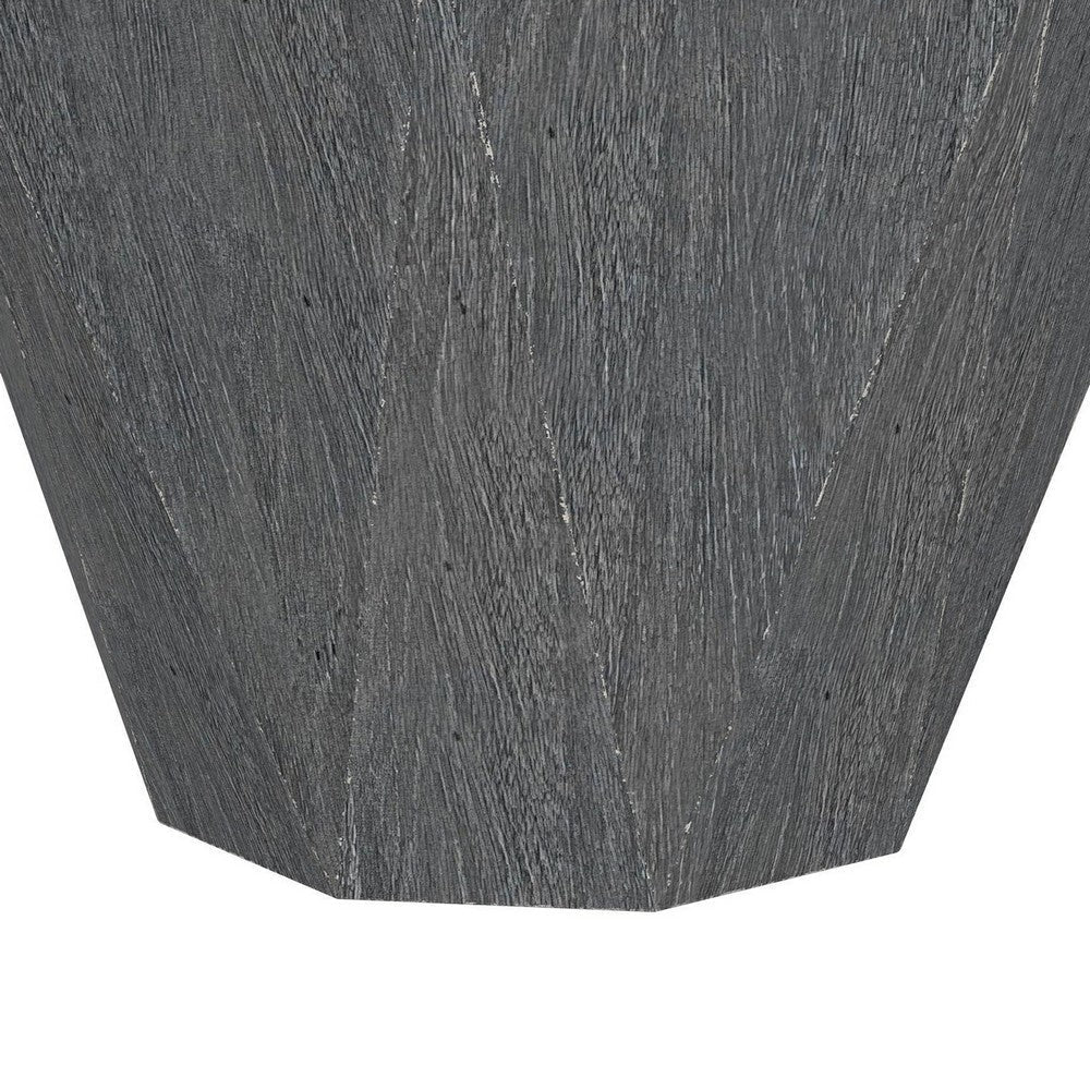 Cinti Accent Side Table, Gemstone Shape, Natural Gray Mango Wood