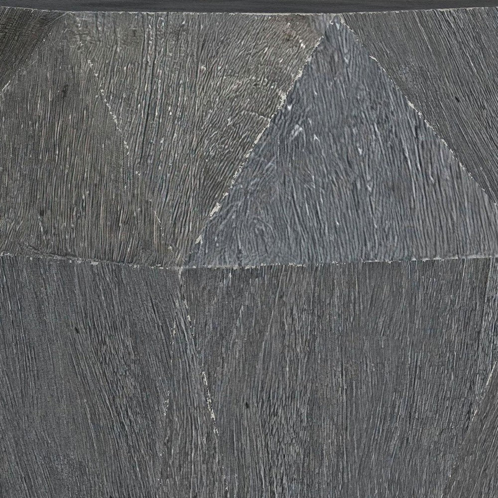 Cinti Accent Side Table, Gemstone Shape, Natural Gray Mango Wood