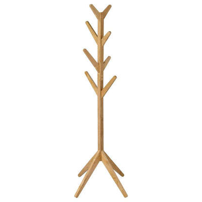 Margo Coat Rack, 8 Hooks, Tree Inspired Design, Oak Brown Solid wood