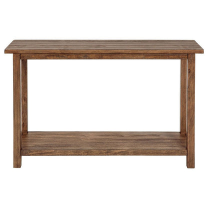 Ayne Console Table, 1 Shelf, Distressed Brown Wood Frame, 47 Inch