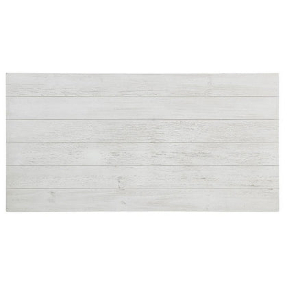 Ayne Coffee Table, 1 Bottom Shelf, Distressed White Wood, 47 Inch