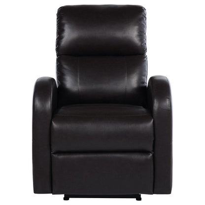 Nami Power Recliner Chair, Plush Cushioned Espresso Brown Faux Leather