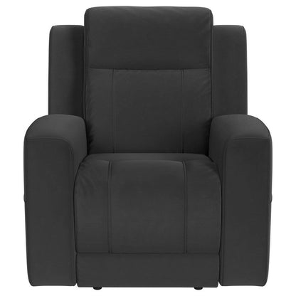Krio Manual Recliner Chair, 37 Inch, Modern Charcoal Gray Faux Leather