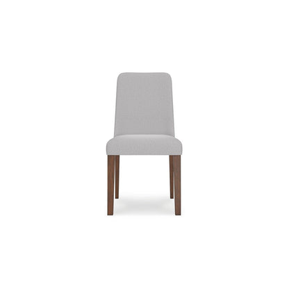 Jeyn Dining Side Chair Set of 2, Solid Hardwood, Light Gray Polyester