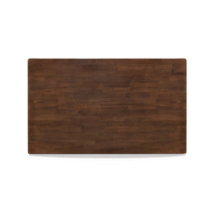 Accai Dining Table, Angled Legs, Rectangular Walnut Rubberwood 59 Inch