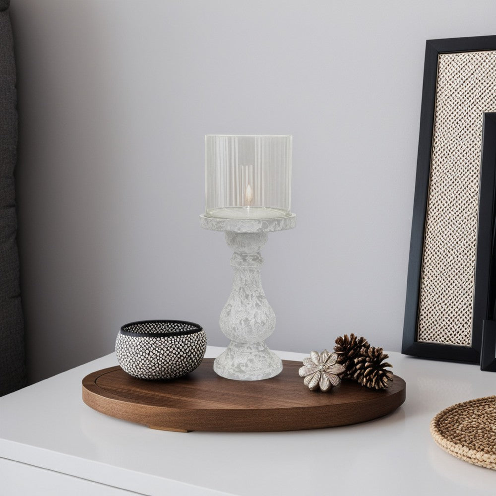 Decorative Planter, Melon Shape, Vertical Ribbed Texture