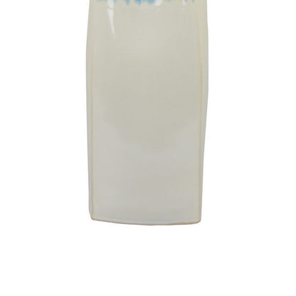 Cobb Accent Vase, Slender Silhouette Blue White Ceramic 27 Inch