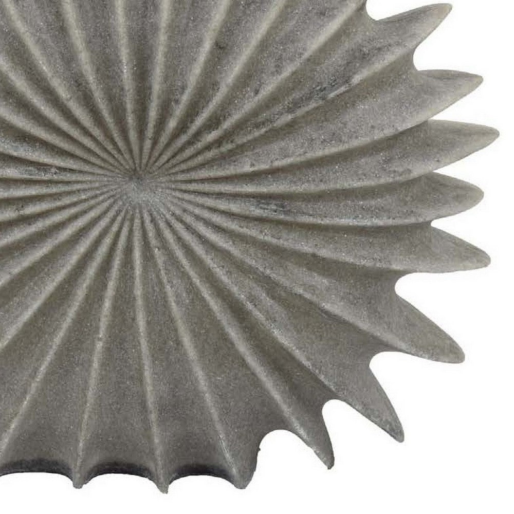 Wink Accent Vase, Sea Urchin Gray Resin Statuette, Modern 20 Inch