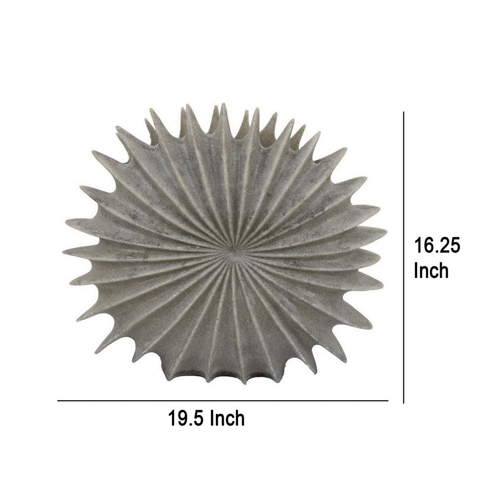 Wink Accent Vase, Sea Urchin Gray Resin Statuette, Modern 20 Inch