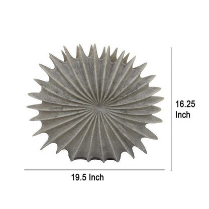 Wink Accent Vase, Sea Urchin Gray Resin Statuette, Modern 20 Inch