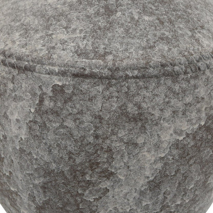 Accent Vase, Antique Brown Gray Ceramic, Modern Pot Shape, 16 Inch