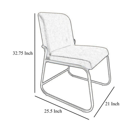 Jenny Dining Side Chair Set of 2, Dark Brown Faux Leather, Black Iron