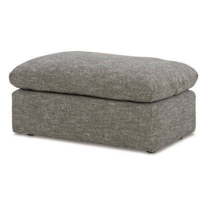 Yezi Ottoman Bench, 24x42, Feather Fill, Modern Granite Gray Polyester