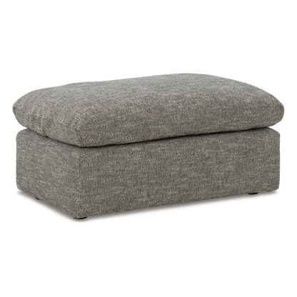Yezi Ottoman Bench, 24x42, Feather Fill, Modern Granite Gray Polyester