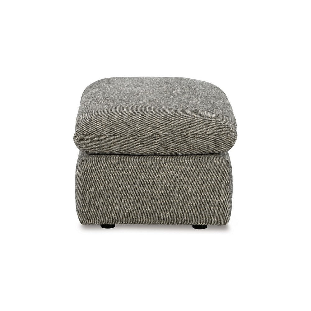 Yezi Ottoman Bench, 24x42, Feather Fill, Modern Granite Gray Polyester