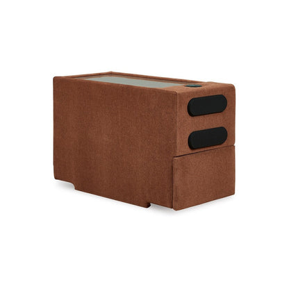 Meso Modular Console Side Table, Audio System, Spice Orange, 37 Inch