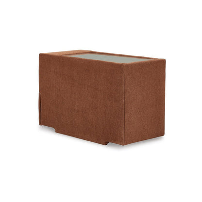 Meso Modular Console Side Table with Storage, Orange Nuvella, 37 Inch