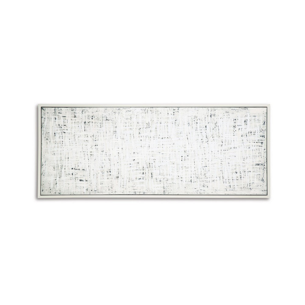 Axon Wall Art Decor, Distressed Gray Framed Painting Canvas, 24 x 60