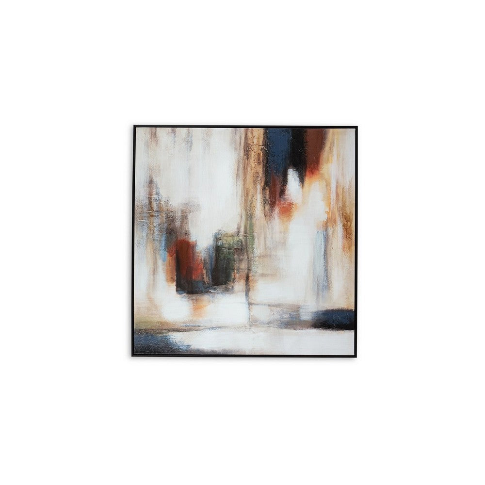 Geonie Wall Art Decor, Framed Abstract Gallery Wrap Canvas, 39x39