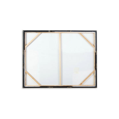 Leila Wall Art Decor, Black and White Minimalist Framed Canvas, 39x50