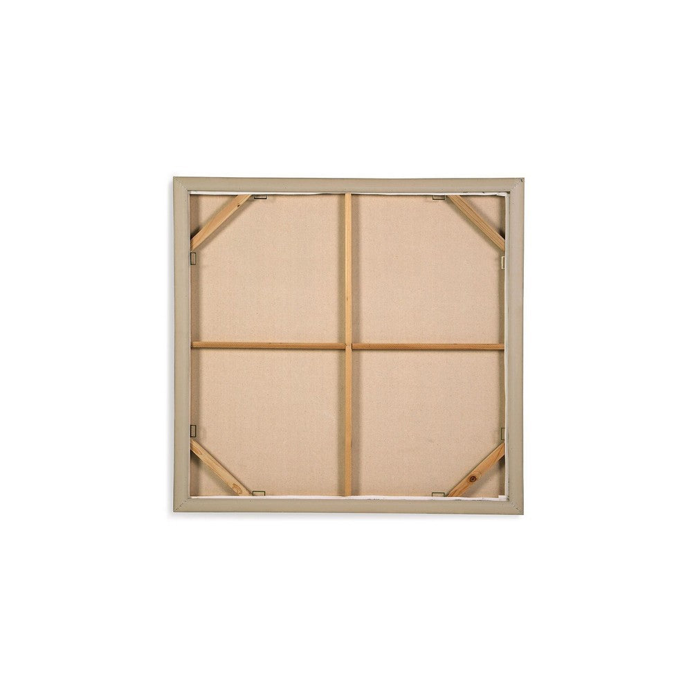 Lipa Wall Art, 35x35 Square Framed Abstract Landscape, Gray Brown