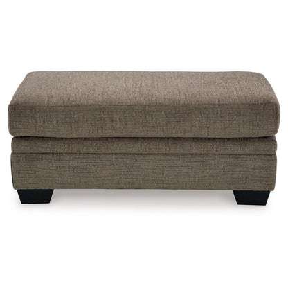 Ead Rectangular Ottoman Bench, Nutmeg Brown Polyester 24x44 Inch