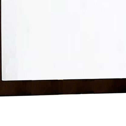 Ryla Dresser Mirror, 38 Inch Square, Dark Cherry Brown Solid Wood