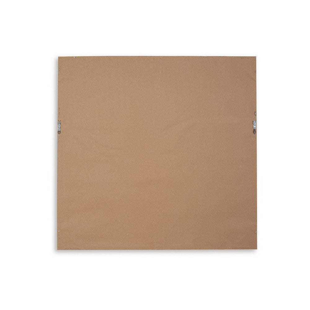 Wall Decor, Craft Paper Circle Framed Art, Brown White, 38x38 Square