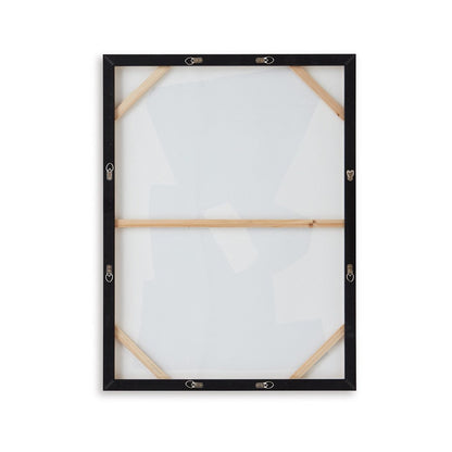 Garcy Wall Art Painting, 30x40, Black and Cream Framed Abstract Decor