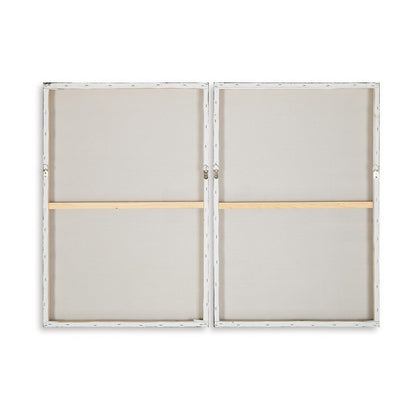 Dune 2 Piece Wall Art Set, 24x35, Tan, Brown Hand Painted Canvas