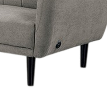 Arz Fold Out Futon Sofa Bed, Light Gray, Retro Channel Tufted Back