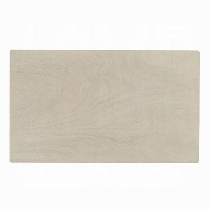 Feri Dining Table, 59 Inch, Rectangular Top, Antique Bone White Finish