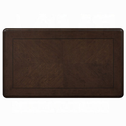 Reese Coffee Table, European Carved Classic Cherry Brown Wood, 48 Inch