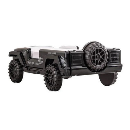 Randy SUV Twin Bed with Lights, Sound Effects, Black Faux Leather
